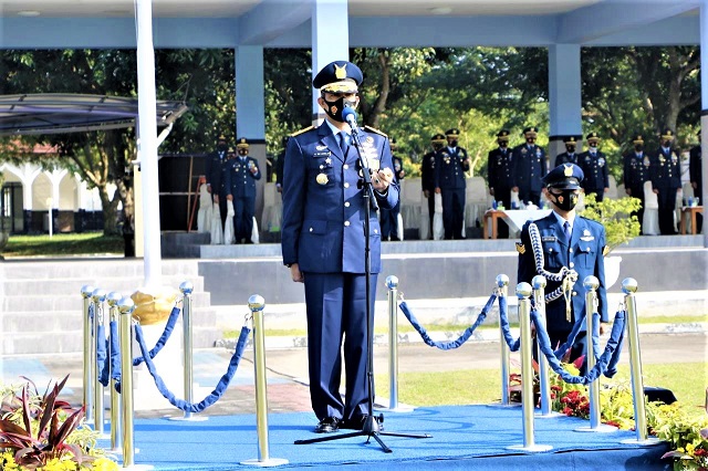 Upacara HUT ke-75 TNI AU di Lanud Adisutjipto Yogyakarta