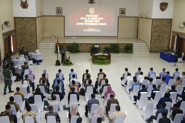 Lanud Adisutjipto Sosialisasi UU RI Nomor 23 Tahun 2019 Tentang Pengelolaan Sumber Daya Nasional Untuk Pertahanan Negara