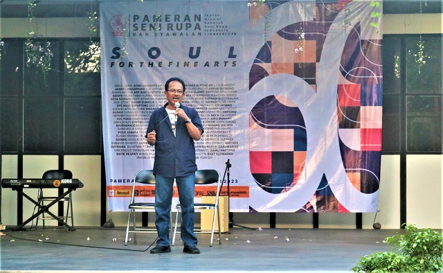 Pameran seni rupa IKASSRI, Soul for the Fine Arts, di Pendhapa Art Space, Ring Road Selatan, Yogyakarta, 13-20 Mei 2023.