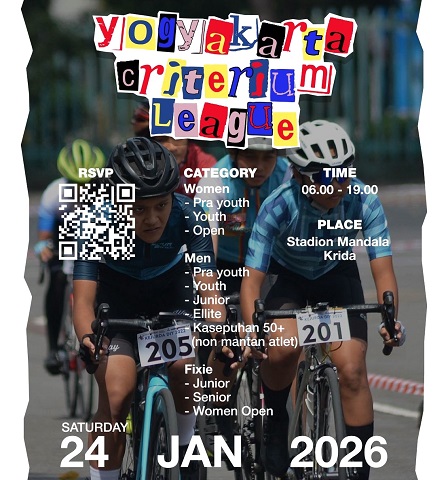 Balap Sepeda YOGYAKARTA CRITERIUM LEAGUE Berlangsung Di Stadion Mandala Krida, Sabtu, 24 Januari 2026