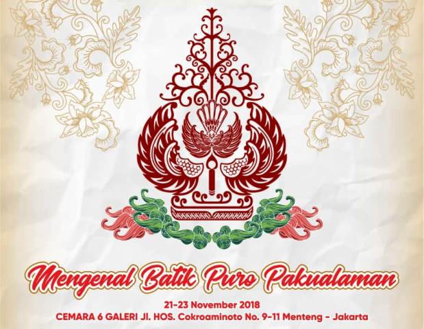 Batik Puro Pakualaman Digelar Di Cemara 6 Galeri Jakarta, 21-23 November 2018