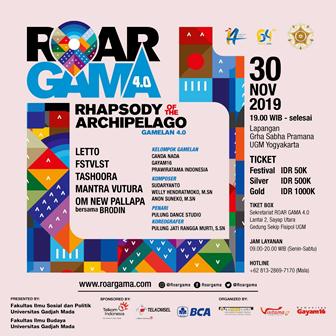 Konser Musik Rhapsody of The Archipelago, Gamelan 4.0 (ROAR GAMA 4.0), 29-30 November 2019 di UGM