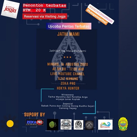 Pentas Seni Jathilan di Setren Kali Opak Piyungan-Bantul, Yogyakarta, Minggu, 16 Agustus 2020