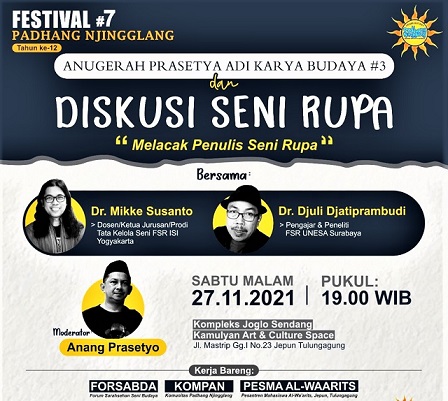 Anugerah Prasetya Adikarya Budaya 2021 dan Diskusi Seni Rupa Oleh Komunitas Padhang Njingglang