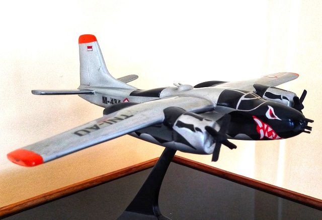 Miniatur Pesawat B-26 Invander Koleksi Muspusdirla Yogyakarta, Dipamerkan Di Monas Jakarta