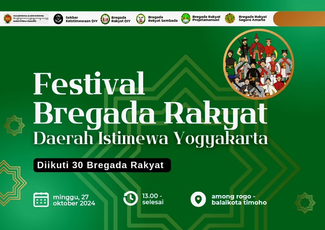 FESTIVAL BREGADA RAKYAT Daerah Istimewa Yogyakarta, Berlangsung Di Kawasan Timoho, Minggu, 27 Oktober 2024, Diikuti 30 Kelompok