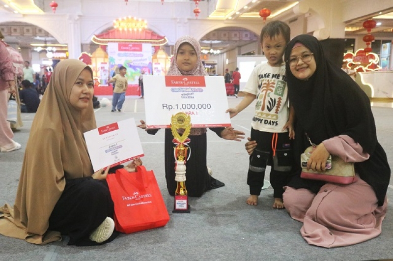 JASMINE FILOVIONA siswi SD N Sindurejan Yogyakarta berhasil memenangkan lomba mewarnai Faber-Castell Creative Family Award: ART ALIVE 2025-2026, Tingkat Daerah Istimewa Yogyakarta