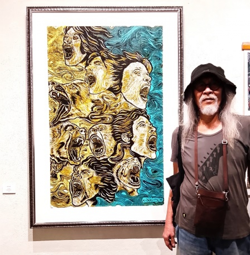 Koreo-Tari BIMO WIWOHATMO Gelar Karya Seni Grafis Pada Pameran PRINT PARADE Ke-4 Di KINIKO Art Yogyakarta.